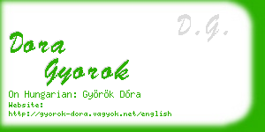 dora gyorok business card